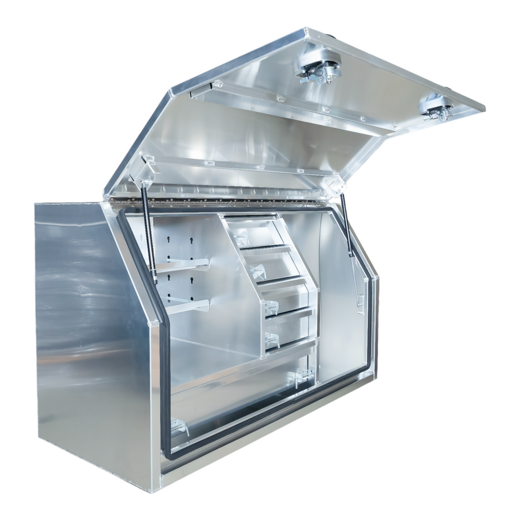 1500mm Aluminium Toolbox full door and drawers inside- Alloy